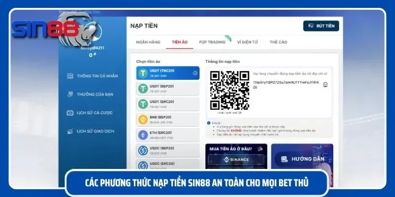 Người chơi nạp tiền thành công vào tài khoản