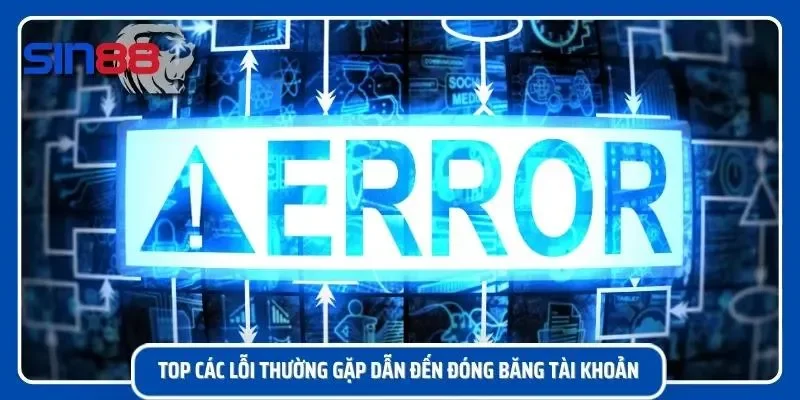 Màn hình lỗi tài khoản do người dùng vi phạm quy định