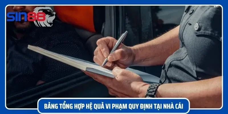 Mỗi hành vi đều đi kèm một mức xử lý đã được quy định rõ