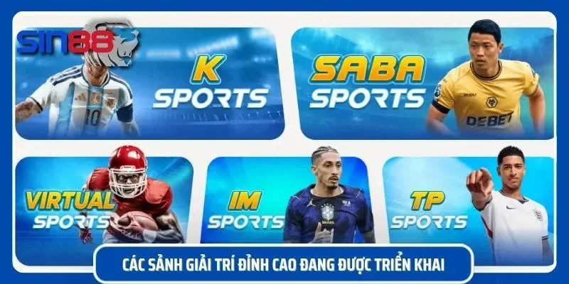 Danh sách các sảnh giải trí đối kháng đỉnh cao