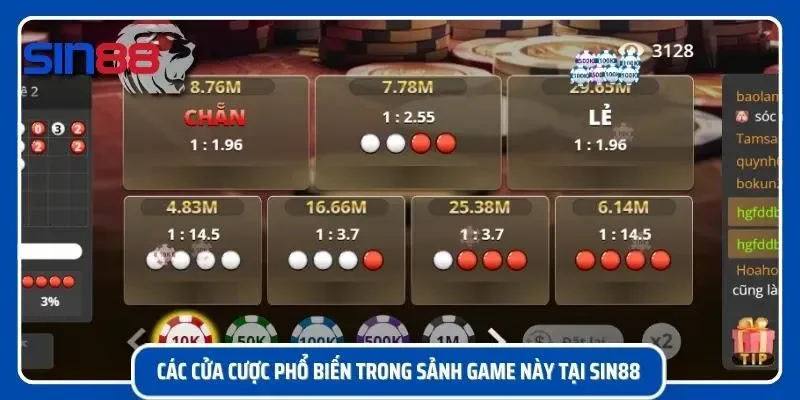 Các cửa cược phổ biến mà anh em nên biết
